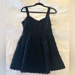 LoveShackFancy Black Lace Dress